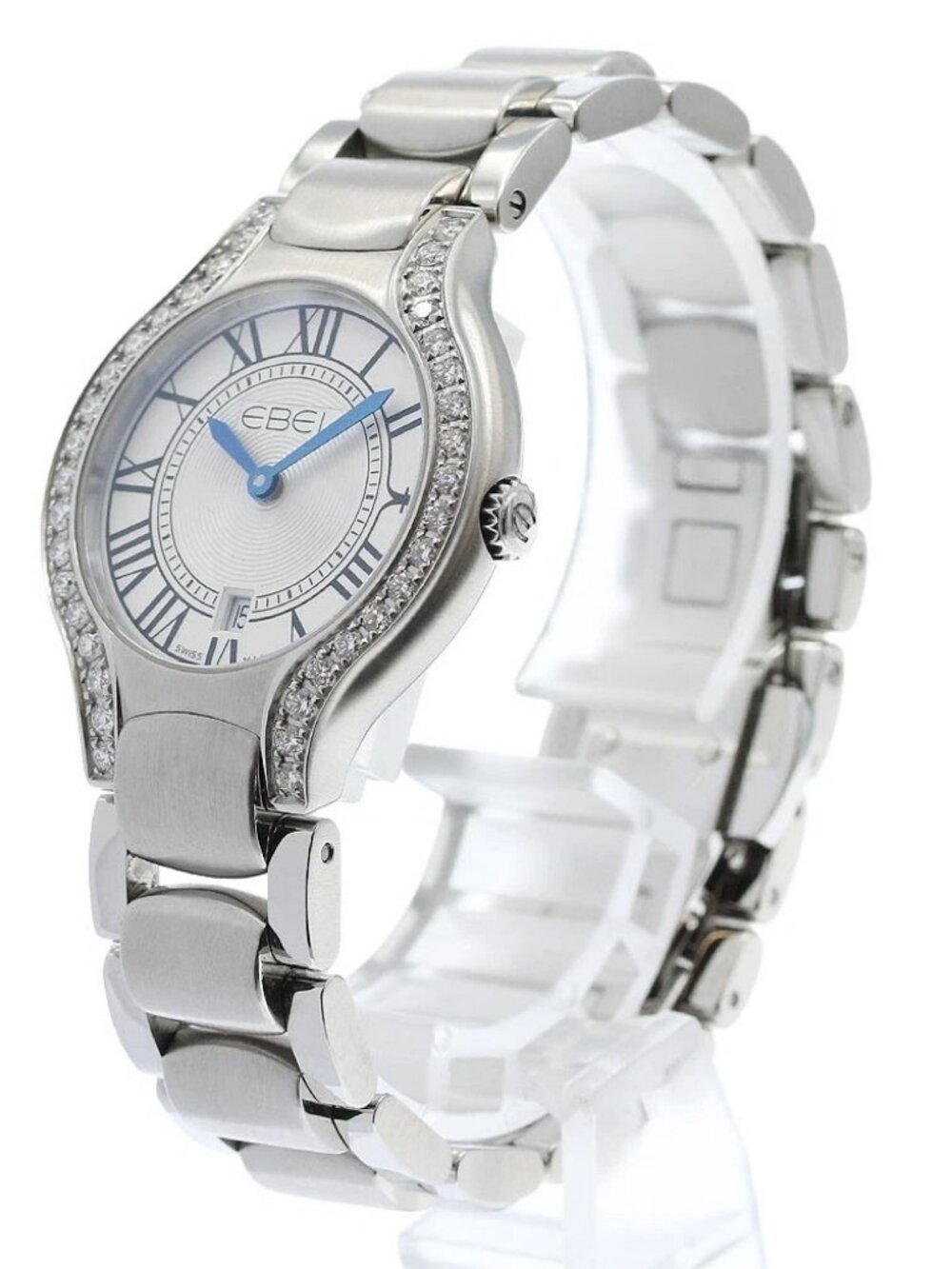 EBEL Beluga E9258N2S Side diamond Silver Dial Quartz Ladies Watch_970909